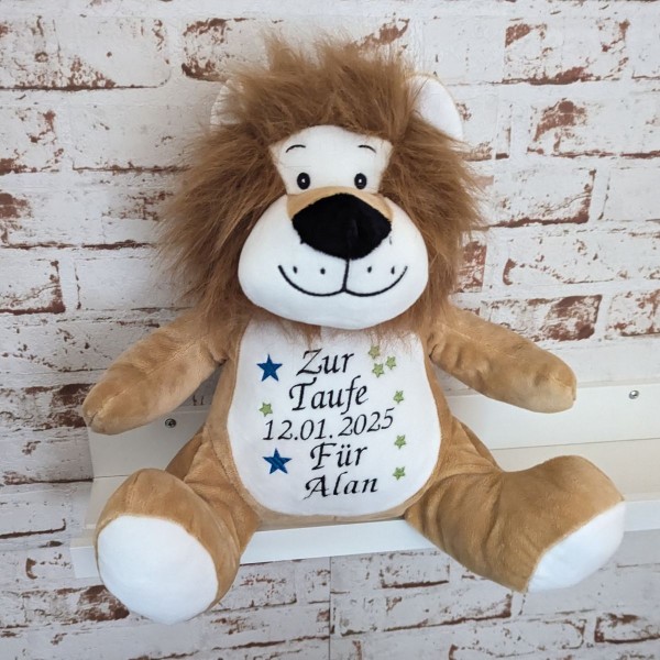 Stofftier Löwe bestickt mit Namen